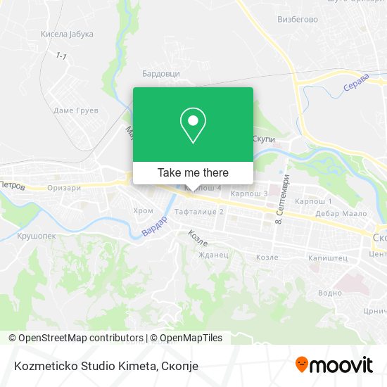 Kozmeticko Studio Kimeta map