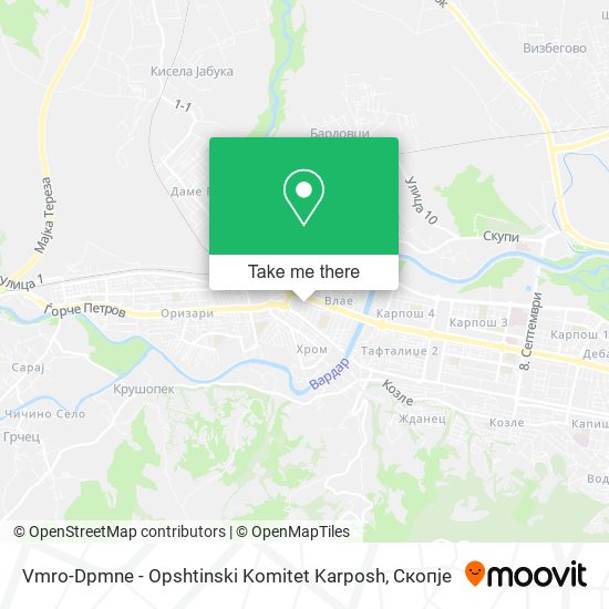 Vmro-Dpmne - Opshtinski Komitet Karposh map