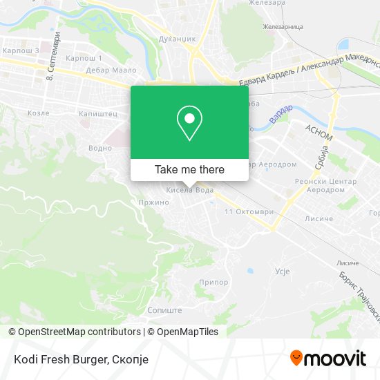 Kodi Fresh Burger mapa