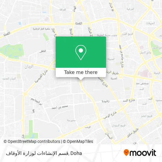 قسم الإنشاءات لوزارة الأوقاف map