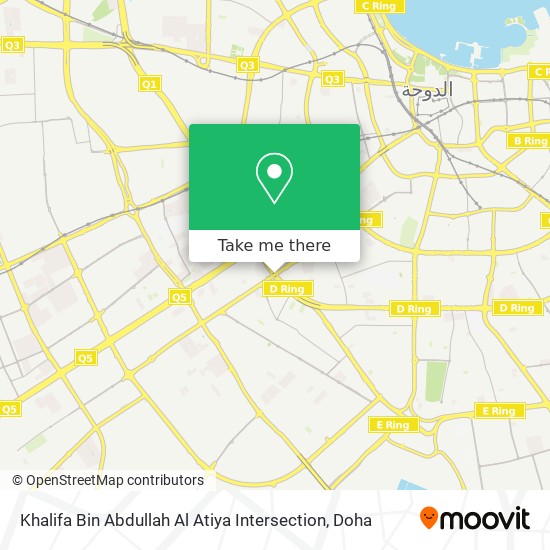 Khalifa Bin Abdullah Al Atiya Intersection map
