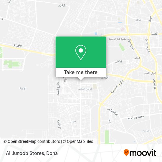 Al Junoob Stores map