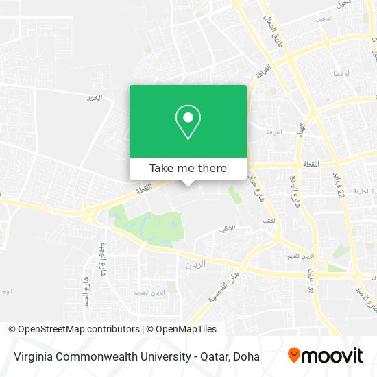 Virginia Commonwealth University - Qatar map