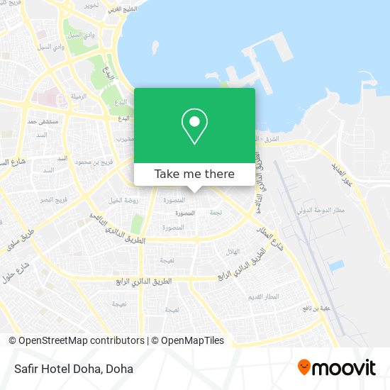 Safir Hotel Doha map