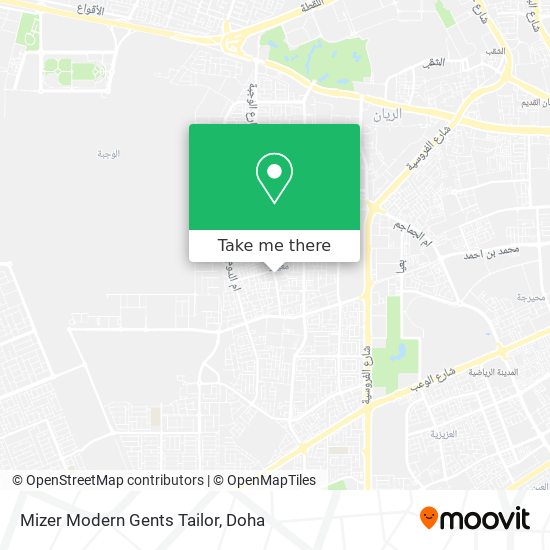 Mizer Modern Gents Tailor map