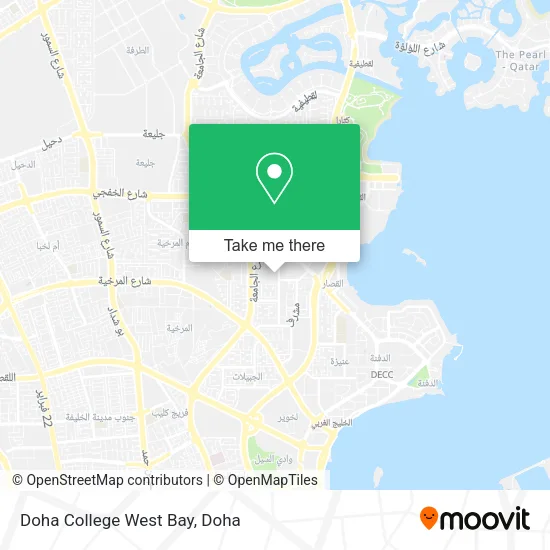 Doha College West Bay map