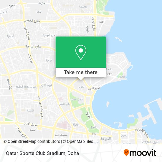 Qatar Sports Club Stadium map