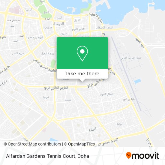 Alfardan Gardens Tennis Court map