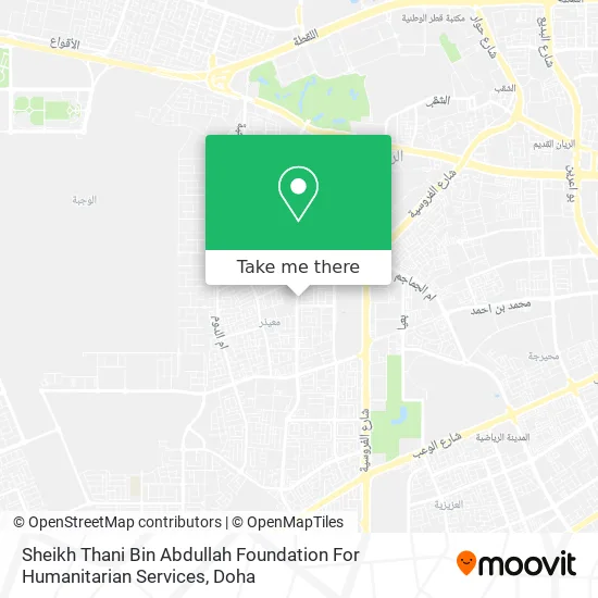 Sheikh Thani Bin Abdullah Foundation For Humanitarian Services map