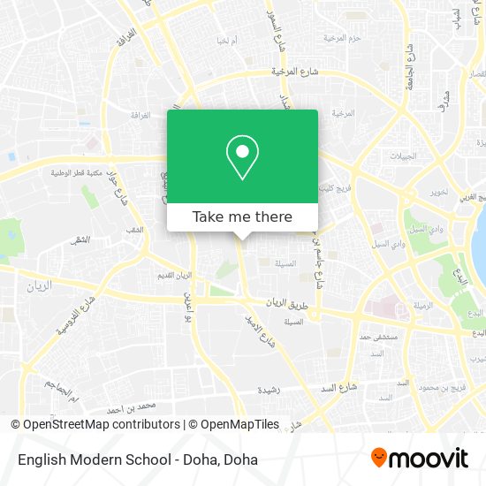 English Modern School - Doha map