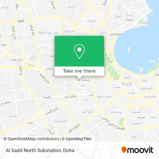 Al Sadd North Substation map