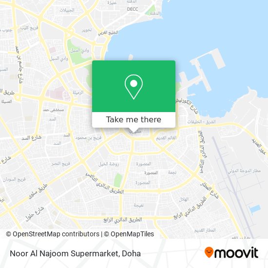 Noor Al Najoom Supermarket map