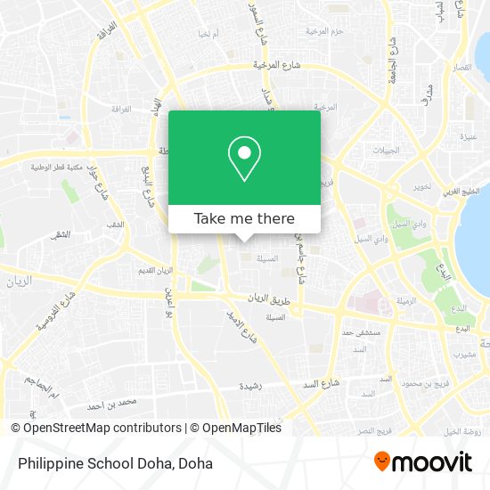 Philippine School Doha map