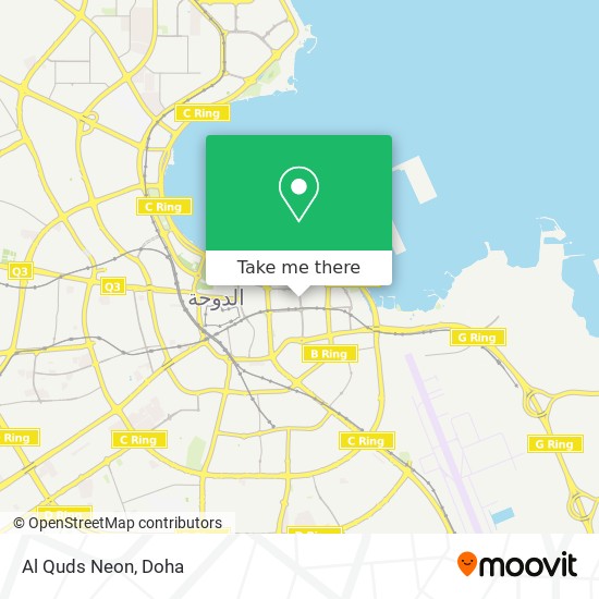 Al Quds Neon map