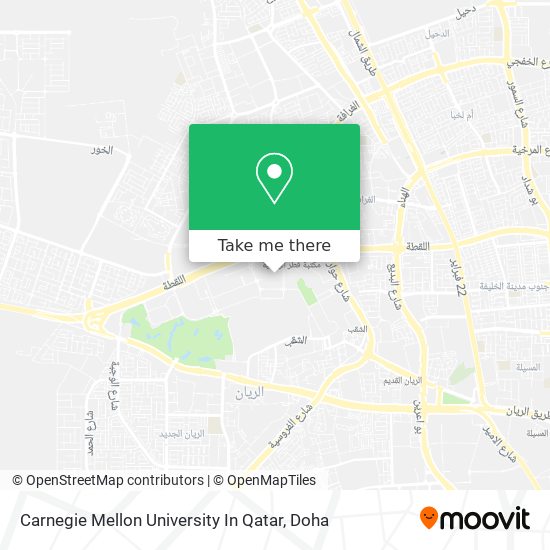 Carnegie Mellon University In Qatar map
