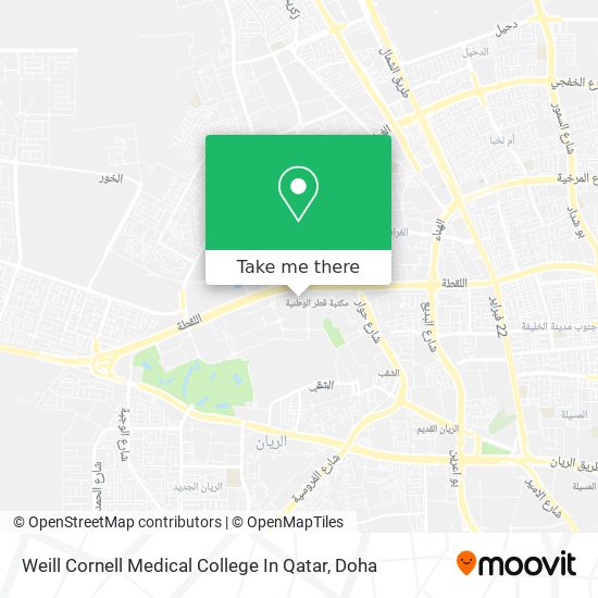 Weill Cornell Medical College In Qatar map