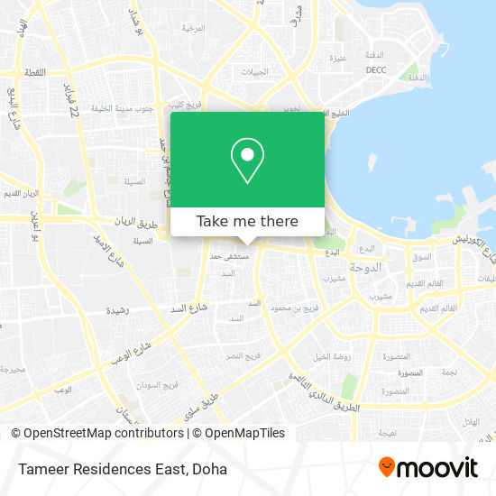Tameer Residences East map