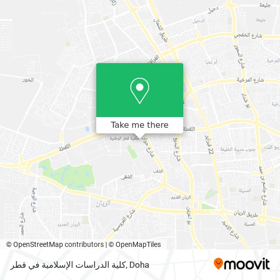 كلية الدراسات الإسلامية في قطر map
