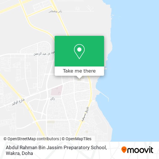 Abdul Rahman Bin Jassim Preparatory School, Wakra map