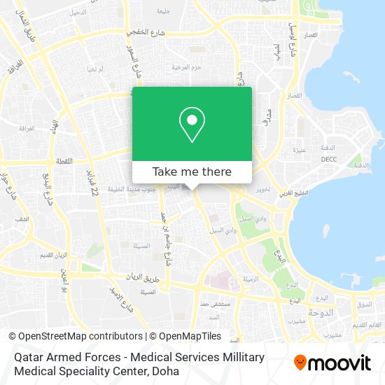 Qatar Armed Forces - Medical Services Millitary Medical Speciality Center map
