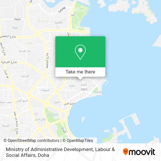 Ministry of Administrative Development, Labour & Social Affairs map
