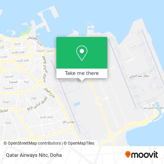 Qatar Airways Nitc map