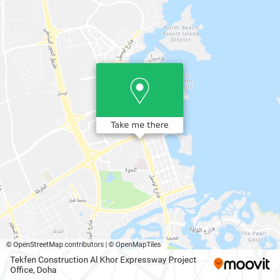 Tekfen Construction Al Khor Expressway Project Office map