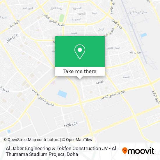 Al Jaber Engineering & Tekfen Construction JV - Al Thumama Stadium Project map