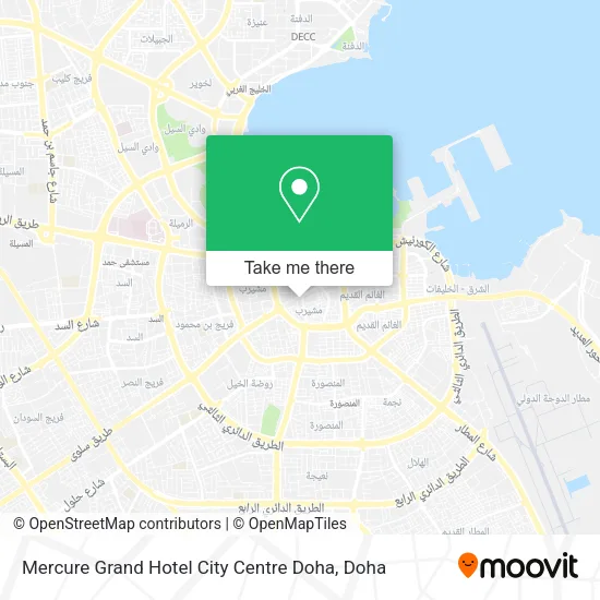 Mercure Grand Hotel City Centre Doha map