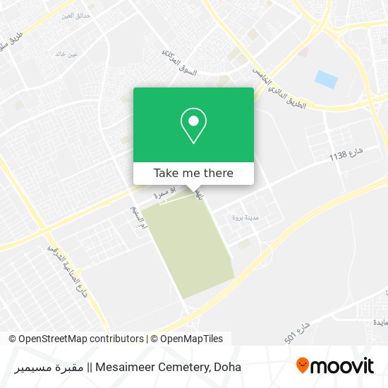 مقبرة مسيمير || Mesaimeer Cemetery map