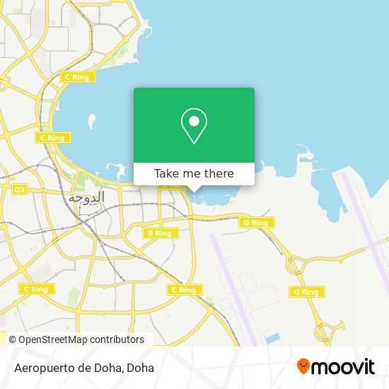 Aeropuerto de Doha map