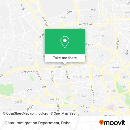 Qatar Immigration Department map