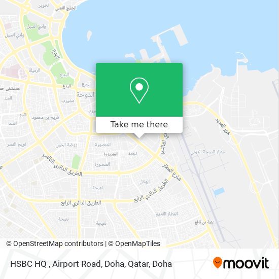 HSBC HQ , Airport Road, Doha, Qatar map