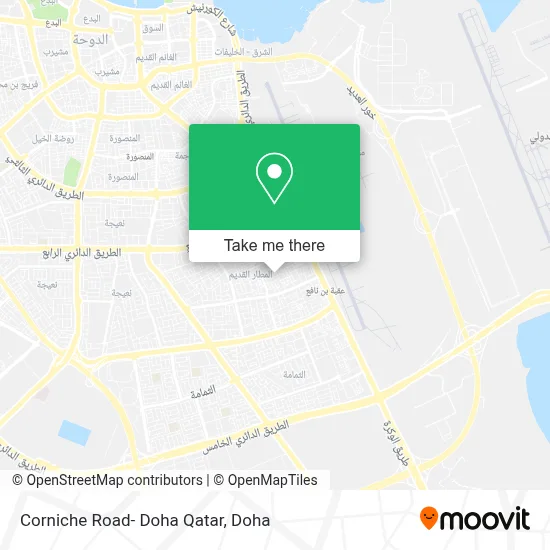 Corniche Road- Doha Qatar map