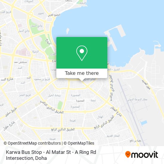 Karwa Bus Stop - Al Matar St - A Ring Rd Intersection map