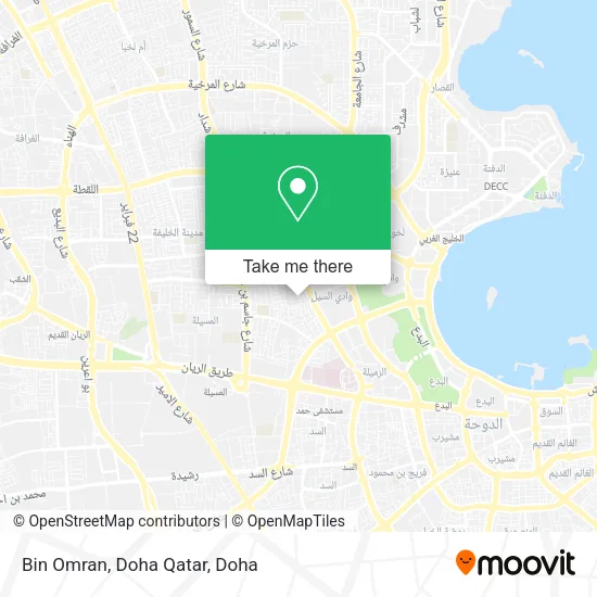 Bin Omran, Doha Qatar map
