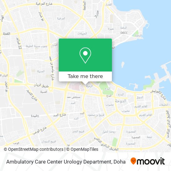 Ambulatory Care Center Urology Department map