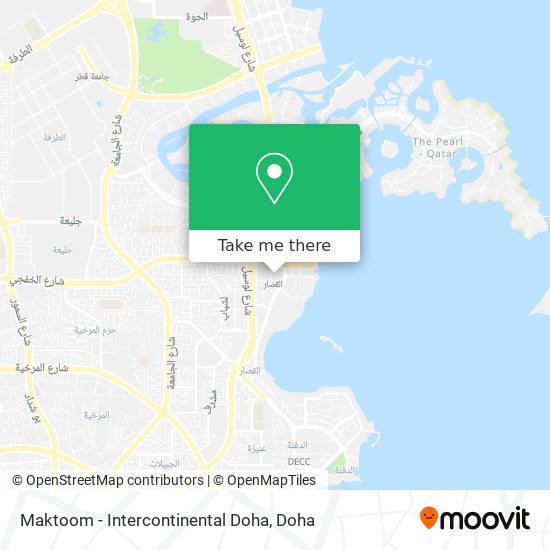 Maktoom - Intercontinental Doha map