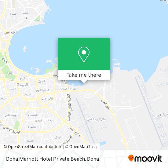 Doha Marriott Hotel Private Beach map