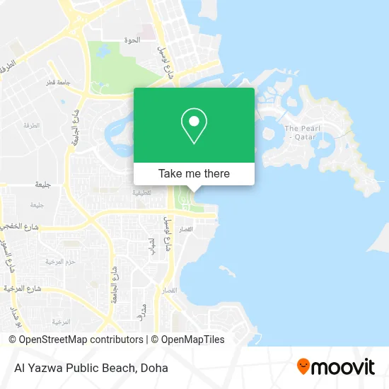 Al Yazwa Public Beach map