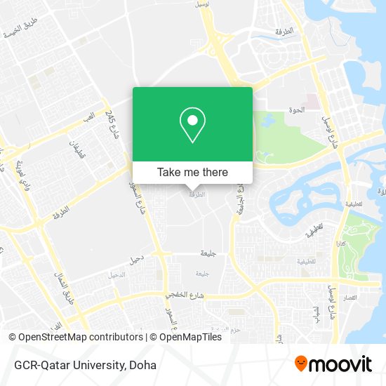 GCR-Qatar University map