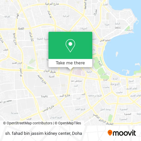 sh. fahad bin jassim kidney center map