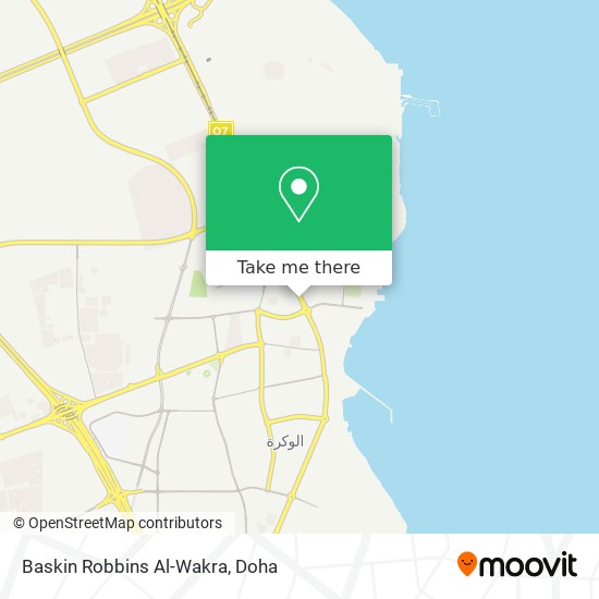 Baskin Robbins Al-Wakra map