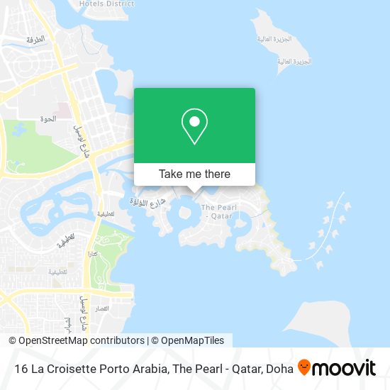 16 La Croisette Porto Arabia, The Pearl - Qatar map