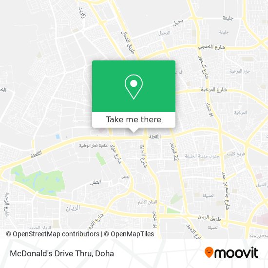 McDonald's Drive Thru map