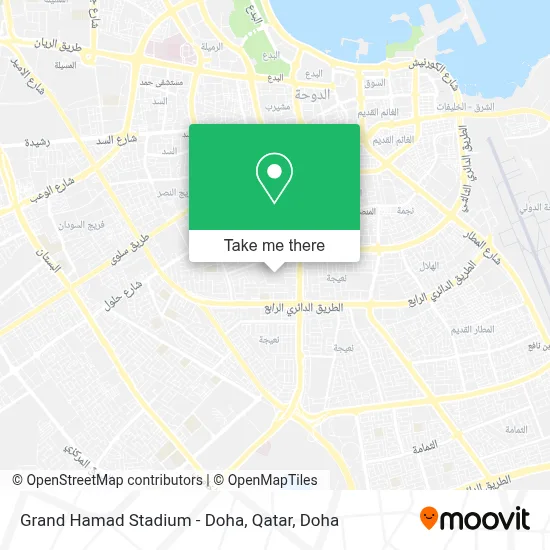 Grand Hamad Stadium - Doha, Qatar map