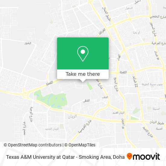 Texas A&M University at Qatar - Smoking Area map