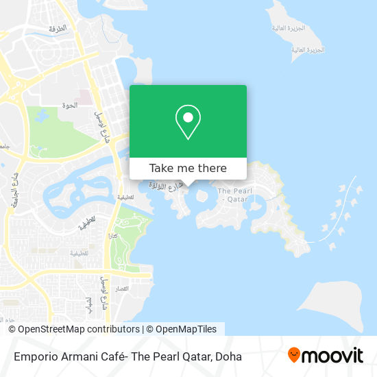 Emporio Armani Café- The Pearl Qatar map