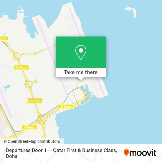 Departures Door 1 — Qatar First & Business Class map