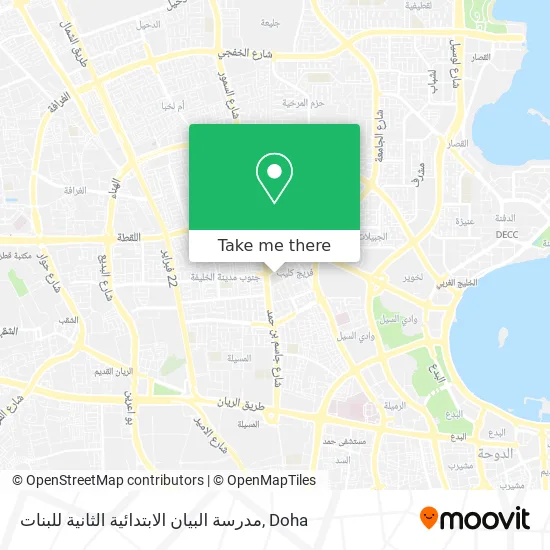 مدرسة البيان الابتدائية الثانية للبنات map